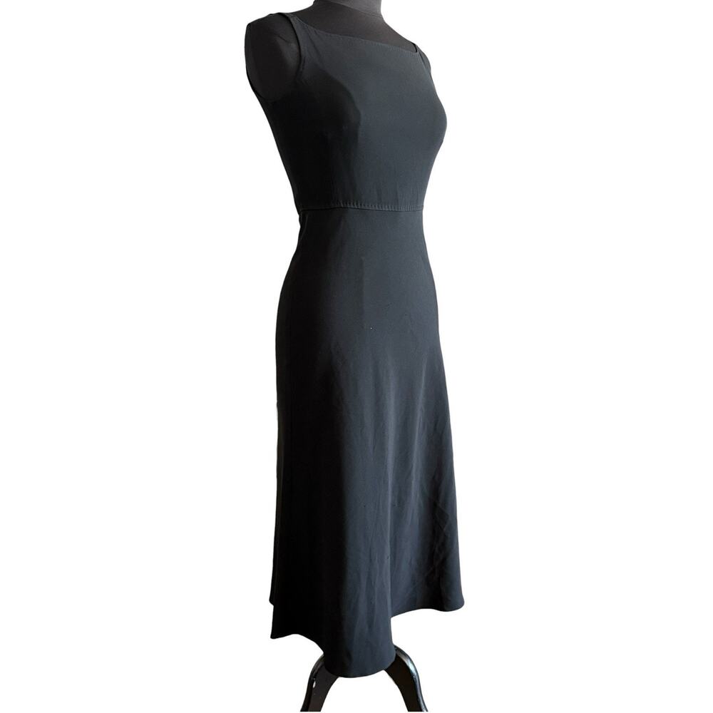 Vintage Max Mara Black Tank Midi A Line Dress 6